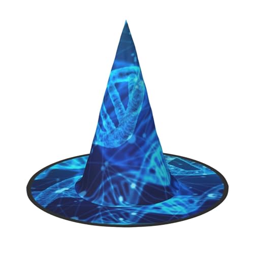 Bkdogkt DNA Kette Fotodruck Erwachsene Hexenhut Karneval Halloween Hut Partys Maskeraden Cosplay Urlaub Dekor Bkdogkt DNA Kette Fotodruck Erwachsene Hexenhut Karneval Halloween Hut Partys Maskeraden Cosplay Urlaub Dekor von Bkdogkt