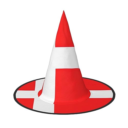 Bkdogkt Dänemark Dänische Flagge Druck Erwachsene Hexenhut Karneval Halloween Hut Partys Maskeraden Cosplay Urlaub Dekor Bkdogkt Dänemark Dänische Flagge Druck Erwachsene Hexenhut Karneval Halloween Hut Partys Maskeraden Cosplay Urlaub Dekor von Bkdogkt