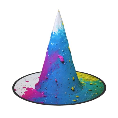 Bkdogkt Farbspritzer-Hintergrund, Druck für Erwachsene, Hexenhut, Karneval, Halloween, Hut, Partys, Maskeraden, Cosplay, Urlaubsdekoration Bkdogkt Farbspritzer-Hintergrund, Druck für Erwachsene, Hexenhut, Karneval, Halloween, Hut, Partys, Maskeraden, Cosplay, Urlaubsdekoration von Bkdogkt