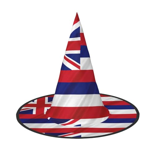 Bkdogkt Flagge von Hawaii, amerikanischer Druck, Hexenhut, für Erwachsene, Karneval, Halloween, Party, Maskerade, Cosplay, Urlaubsdekoration Bkdogkt Flagge von Hawaii, amerikanischer Druck, Hexenhut, für Erwachsene, Karneval, Halloween, Party, Maskerade, Cosplay, Urlaubsdekoration von Bkdogkt