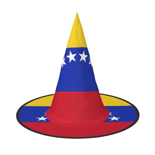 Bkdogkt Flagge von Venezuela, Druck für Erwachsene, Hexenhut, Karneval, Halloween, Party, Maskerade, Cosplay, Urlaubsdekoration von Bkdogkt