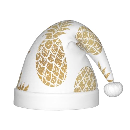 Bkdogkt Goldener Ananas-Hintergrunddruck, festlicher Elfenhut, Weihnachtsmütze, Accessoire für Weihnachtsmütze, Weihnachtsfeier, Geschenk, Urlaub Bkdogkt Goldener Ananas-Hintergrunddruck, festlicher Elfenhut, Weihnachtsmütze, Accessoire für Weihnachtsmütze, Weihnachtsfeier, Geschenk, Urlaub von Bkdogkt