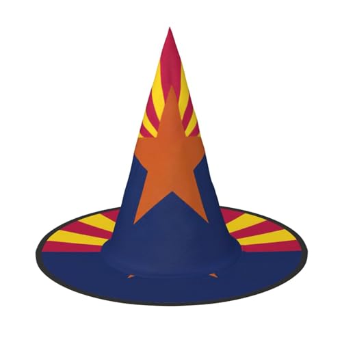 Bkdogkt Hexenhut für Erwachsene, Motiv: Arizona, Staatsflagge, Karneval, Halloween, Party, Maskerade, Cosplay, Urlaubsdekoration von Bkdogkt