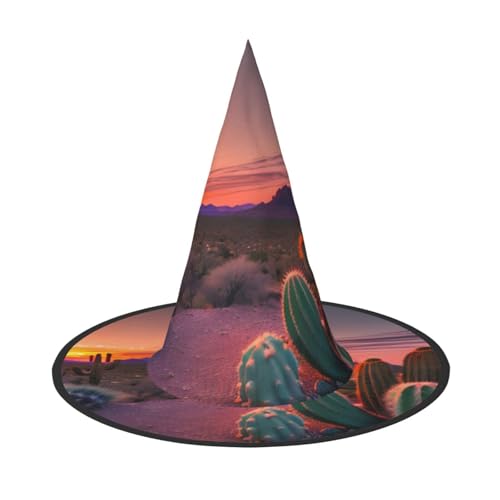 Bkdogkt Hexenhut für Erwachsene, Motiv: Kaktus, Wüste, Sonnenuntergang, Karneval, Halloween, Party, Maskerade, Cosplay, Urlaubsdekoration Bkdogkt Hexenhut für Erwachsene, Motiv: Kaktus, Wüste, Sonnenuntergang, Karneval, Halloween, Party, Maskerade, Cosplay, Urlaubsdekoration von Bkdogkt