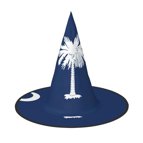 Bkdogkt Hexenhut für Erwachsene, Motiv: South Carolina Flagge, Karneval, Halloween, Party, Maskerade, Cosplay, Urlaubsdekoration Bkdogkt Hexenhut für Erwachsene, Motiv: South Carolina Flagge, Karneval, Halloween, Party, Maskerade, Cosplay, Urlaubsdekoration von Bkdogkt