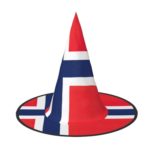 Bkdogkt Hexenhut für Erwachsene, Norwegische Flagge, Karneval, Halloween, Party, Maskerade, Cosplay, Urlaubsdekoration von Bkdogkt