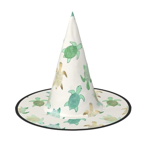 Bkdogkt Hexenhut für Erwachsene, Schildkrötenmotiv, für Karneval, Halloween, Partys, Maskeraden, Cosplay, Urlaubsdekoration Bkdogkt Hexenhut für Erwachsene, Schildkrötenmotiv, für Karneval, Halloween, Partys, Maskeraden, Cosplay, Urlaubsdekoration von Bkdogkt