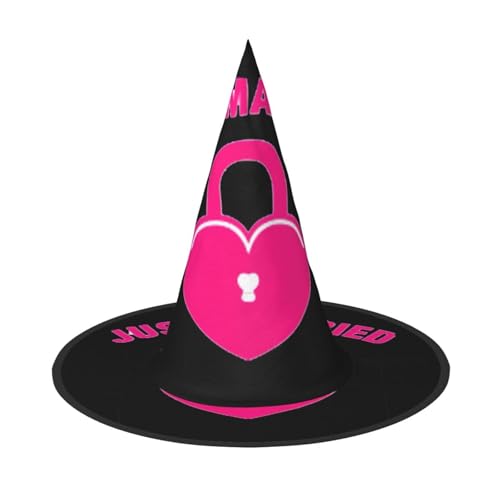 Bkdogkt Hexenhut mit Aufdruck "Just Married" für Erwachsene, Karneval, Halloween, Partys, Maskeraden, Cosplay, Urlaubsdekoration Bkdogkt Hexenhut mit Aufdruck "Just Married" für Erwachsene, Karneval, Halloween, Partys, Maskeraden, Cosplay, Urlaubsdekoration von Bkdogkt