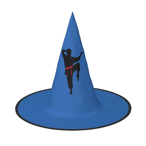 Bkdogkt Hexenhut mit Karate-Motiv, für Erwachsene, Karneval, Halloween, Partys, Maskeraden, Cosplay, Urlaubsdekoration von Bkdogkt