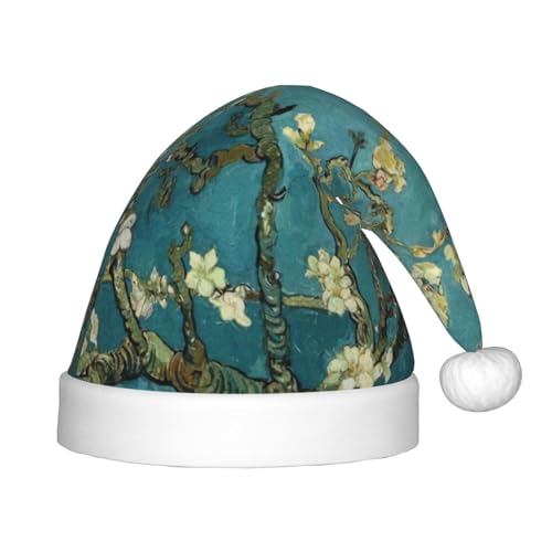 Bkdogkt Mandelblüten-Druck, festlicher Elfenhut, Weihnachtsmütze, Accessoire für Weihnachtsmütze, Weihnachtsfeier, Geschenk, Urlaub Bkdogkt Mandelblüten-Druck, festlicher Elfenhut, Weihnachtsmütze, Accessoire für Weihnachtsmütze, Weihnachtsfeier, Geschenk, Urlaub von Bkdogkt