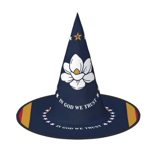 Bkdogkt Mississippi Hexenhut für Erwachsene, Motiv: Staatsflagge, Karneval, Halloween, Party, Maskerade, Cosplay, Urlaubsdekoration Bkdogkt Mississippi Hexenhut für Erwachsene, Motiv: Staatsflagge, Karneval, Halloween, Party, Maskerade, Cosplay, Urlaubsdekoration von Bkdogkt