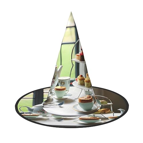 Bkdogkt Nachmittagstee-Druck für Erwachsene, Hexenhut, Karneval, Halloween, Party, Maskerade, Cosplay, Urlaubsdekoration Bkdogkt Nachmittagstee-Druck für Erwachsene, Hexenhut, Karneval, Halloween, Party, Maskerade, Cosplay, Urlaubsdekoration von Bkdogkt