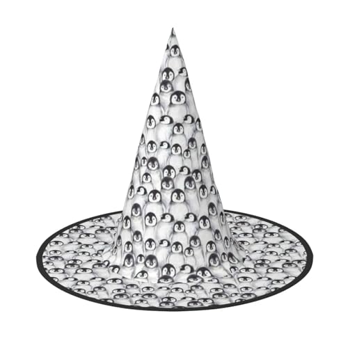Bkdogkt Niedliche Baby-Pinguine, Skizzen-Druck, Hexenhut, für Erwachsene, Karneval, Halloween, Party, Maskerade, Cosplay, Urlaubsdekoration Bkdogkt Niedliche Baby-Pinguine, Skizzen-Druck, Hexenhut, für Erwachsene, Karneval, Halloween, Party, Maskerade, Cosplay, Urlaubsdekoration von Bkdogkt