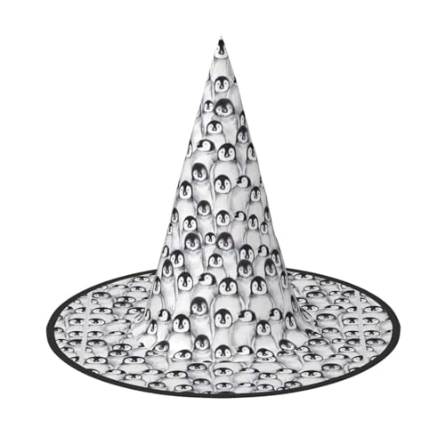 Bkdogkt Niedlicher Pinguin-Skizzen-Druck für Erwachsene, Hexenhut, Karneval, Halloween, Hut, Partys, Maskeraden, Cosplay, Urlaubsdekoration Bkdogkt Niedlicher Pinguin-Skizzen-Druck für Erwachsene, Hexenhut, Karneval, Halloween, Hut, Partys, Maskeraden, Cosplay, Urlaubsdekoration von Bkdogkt
