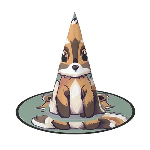 Bkdogkt Niedlicher Waschbär-Druck für Erwachsene, Hexenhut, Karneval, Halloween, Party, Maskerade, Cosplay, Urlaubsdekoration Bkdogkt Niedlicher Waschbär-Druck für Erwachsene, Hexenhut, Karneval, Halloween, Party, Maskerade, Cosplay, Urlaubsdekoration von Bkdogkt