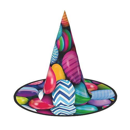 Bkdogkt Ostereier-Druck für Erwachsene, Hexenhut, Karneval, Halloween, Party, Maskerade, Cosplay, Urlaubsdekoration Bkdogkt Ostereier-Druck für Erwachsene, Hexenhut, Karneval, Halloween, Party, Maskerade, Cosplay, Urlaubsdekoration von Bkdogkt