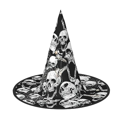 Bkdogkt Totenkopf-Hintergrund, Druck für Erwachsene, Hexenhut, Karneval, Halloween, Party, Maskerade, Cosplay, Urlaubsdekoration Bkdogkt Totenkopf-Hintergrund, Druck für Erwachsene, Hexenhut, Karneval, Halloween, Party, Maskerade, Cosplay, Urlaubsdekoration von Bkdogkt
