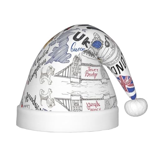 Bkdogkt Weihnachtsmütze mit Aufschrift "I Love London", Weihnachtsgeschenk, Weihnachtsgeschenk, Weihnachtsgeschenk, Weihnachtsgeschenk, Weihnachtsgeschenk, Urlaub Bkdogkt Weihnachtsmütze mit Aufschrift "I Love London", Weihnachtsgeschenk, Weihnachtsgeschenk, Weihnachtsgeschenk, Weihnachtsgeschenk, Weihnachtsgeschenk, Urlaub von Bkdogkt