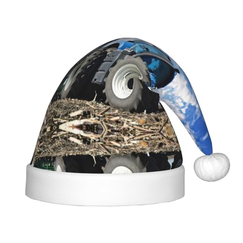 Bkdogkt Weihnachtsmütze mit Bauernhof-Traktor-Druck, festlicher Elfenhut, Zubehör für Weihnachtsmütze, Weihnachtsfeier, Geschenk, Urlaub Bkdogkt Weihnachtsmütze mit Bauernhof-Traktor-Druck, festlicher Elfenhut, Zubehör für Weihnachtsmütze, Weihnachtsfeier, Geschenk, Urlaub von Bkdogkt