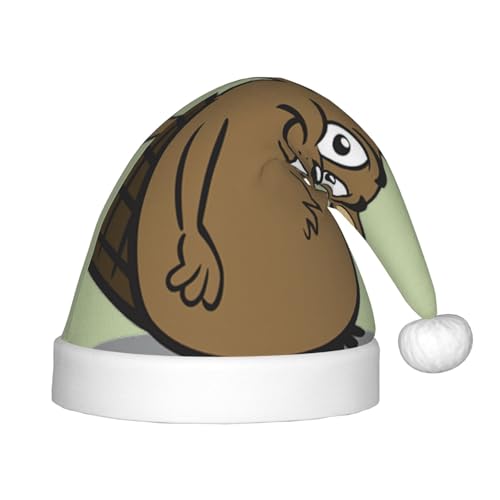 Bkdogkt Weihnachtsmütze mit Biber-Druck, festlicher Elfenhut, Zubehör für Weihnachtsmütze, Weihnachtsfeier, Geschenk, Urlaub Bkdogkt Weihnachtsmütze mit Biber-Druck, festlicher Elfenhut, Zubehör für Weihnachtsmütze, Weihnachtsfeier, Geschenk, Urlaub von Bkdogkt