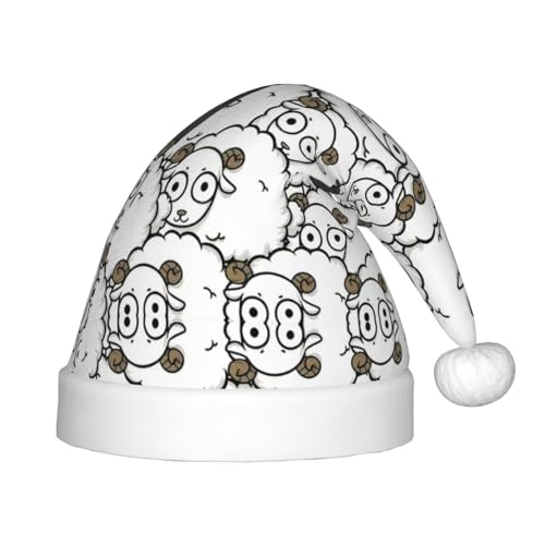 Bkdogkt Weihnachtsmütze mit Cartoon-Schaf-Druck, festlicher Elfenhut, Accessoire für Weihnachtsmütze, Weihnachtsfeier, Geschenk, Urlaub Bkdogkt Weihnachtsmütze mit Cartoon-Schaf-Druck, festlicher Elfenhut, Accessoire für Weihnachtsmütze, Weihnachtsfeier, Geschenk, Urlaub von Bkdogkt