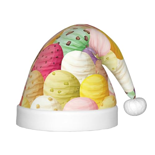 Bkdogkt Weihnachtsmütze mit Eiscreme-Druck, festlicher Elfenhut, Zubehör für Weihnachtsmütze, Weihnachtsfeier, Geschenk, Urlaub Bkdogkt Weihnachtsmütze mit Eiscreme-Druck, festlicher Elfenhut, Zubehör für Weihnachtsmütze, Weihnachtsfeier, Geschenk, Urlaub von Bkdogkt