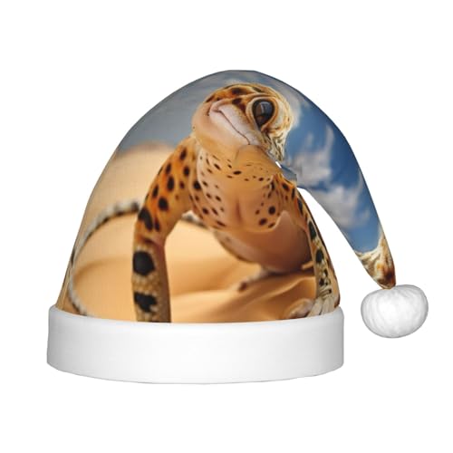 Bkdogkt Weihnachtsmütze mit Leoparden-Gecko-Druck, festlicher Elfenhut, Accessoire für Weihnachtsmütze, Weihnachtsfeier, Geschenk, Urlaub Bkdogkt Weihnachtsmütze mit Leoparden-Gecko-Druck, festlicher Elfenhut, Accessoire für Weihnachtsmütze, Weihnachtsfeier, Geschenk, Urlaub von Bkdogkt