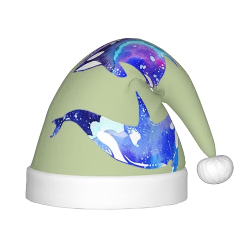 Bkdogkt Weihnachtsmütze mit Orca-Killer-Wal-Druck, festlicher Elfenhut, Zubehör für Weihnachtsmütze, Weihnachtsfeier, Geschenk, Urlaub Bkdogkt Weihnachtsmütze mit Orca-Killer-Wal-Druck, festlicher Elfenhut, Zubehör für Weihnachtsmütze, Weihnachtsfeier, Geschenk, Urlaub von Bkdogkt