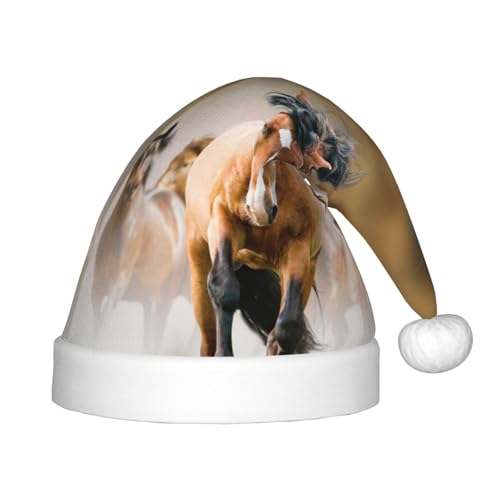 Bkdogkt Weihnachtsmütze mit Pferdeaufdruck, festlicher Elfenhut, Zubehör für Weihnachten, Party, Geschenk, Urlaub Bkdogkt Weihnachtsmütze mit Pferdeaufdruck, festlicher Elfenhut, Zubehör für Weihnachten, Party, Geschenk, Urlaub von Bkdogkt