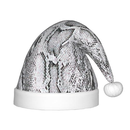 Bkdogkt Weihnachtsmütze mit Schlangenhaut-Motiv, Schwarz und Weiß, Aufdruck, festlicher Elfenhut, Accessoire für Weihnachten, Party, Geschenk, Urlaub Bkdogkt Weihnachtsmütze mit Schlangenhaut-Motiv, Schwarz und Weiß, Aufdruck, festlicher Elfenhut, Accessoire für Weihnachten, Party, Geschenk, Urlaub von Bkdogkt