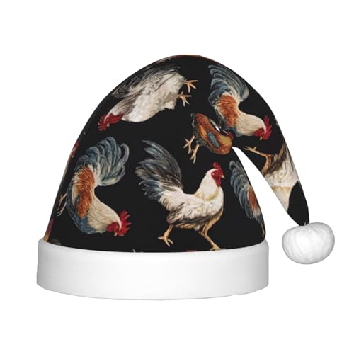 Bkdogkt Weihnachtsmütze mit französischem Hahn-Aufdruck, festlicher Elfenhut, Zubehör für Weihnachten, Party, Geschenk, Urlaub Bkdogkt Weihnachtsmütze mit französischem Hahn-Aufdruck, festlicher Elfenhut, Zubehör für Weihnachten, Party, Geschenk, Urlaub von Bkdogkt