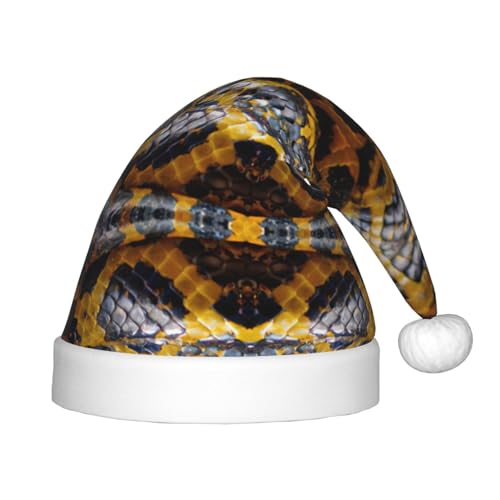 Bkdogkt Weihnachtsmütze mit gelbem Schlangen-Druck, festlicher Elfenhut, Zubehör für Weihnachtsmütze, Weihnachtsfeier, Geschenk, Urlaub Bkdogkt Weihnachtsmütze mit gelbem Schlangen-Druck, festlicher Elfenhut, Zubehör für Weihnachtsmütze, Weihnachtsfeier, Geschenk, Urlaub von Bkdogkt