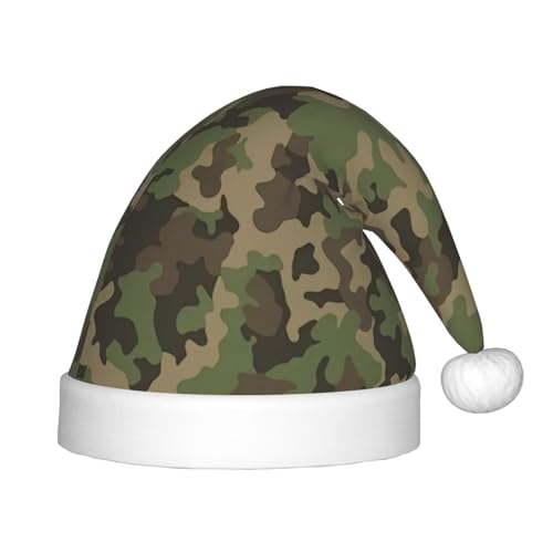 Bkdogkt Weihnachtsmütze mit grünem Camouflage-Druck, festlicher Elfenhut, Zubehör für Weihnachten, Party, Geschenk, Urlaub Bkdogkt Weihnachtsmütze mit grünem Camouflage-Druck, festlicher Elfenhut, Zubehör für Weihnachten, Party, Geschenk, Urlaub von Bkdogkt