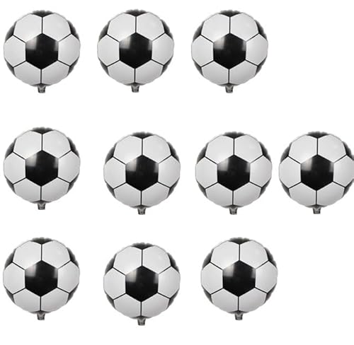 10 Stück Fussball Luftballon, Fußball Party Deko Luftballons, 18 Zoll Fussball Folienballons, Kindergeburtstag Dekoration, WM Party Dekoration, für Mann Kinder Junge Geburtstag Sport Fussball Thema 10 Stück Fussball Luftballon, Fußball Party Deko Luftballons, 18 Zoll Fussball Folienballons, Kindergeburtstag Dekoration, WM Party Dekoration, für Mann Kinder Junge Geburtstag Sport Fussball Thema von Bkemkri