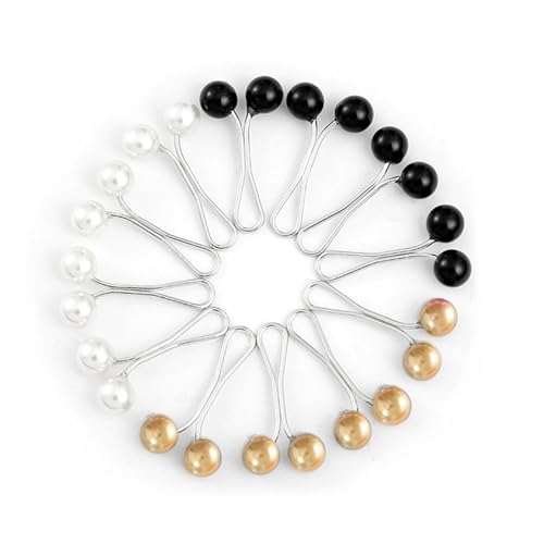 12 Stück Hijab Clip, Pearl Schal Clip U Form Kopftuch Clip 3 Farben Hijab Pins, Muslim Hijab Nadeln Imitation Pearl Frauen Brosche Clip, Nadeln Sicherheitsnadeln Dekorationsclip (Schwarz, Weiß, Gold) 12 Stück Hijab Clip, Pearl Schal Clip U Form Kopftuch Clip 3 Farben Hijab Pins, Muslim Hijab Nadeln Imitation Pearl Frauen Brosche Clip, Nadeln Sicherheitsnadeln Dekorationsclip (Schwarz, Weiß, Gold) von Bkemkri