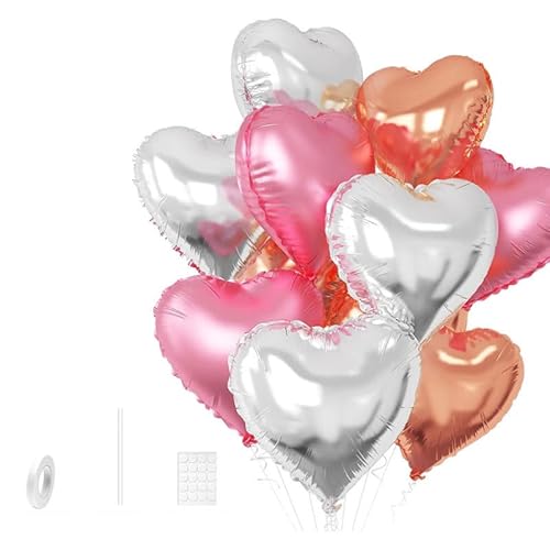 20 Stück Herzluftballons, 18 Zoll Herz Folienballon Hochzeit Luftballons, Herz Helium Luftballons Herzballons Hochzeit Deko, Luftballons Geburtstag Große Luftballons für Valentinstag Verlobung 20 Stück Herzluftballons, 18 Zoll Herz Folienballon Hochzeit Luftballons, Herz Helium Luftballons Herzballons Hochzeit Deko, Luftballons Geburtstag Große Luftballons für Valentinstag Verlobung von Bkemkri