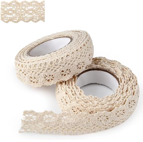 5 Meter Schleifenband Spitze Band Bordüre, Spitzenband im Vintage-Stil, Spitze Geschenkband,Vintage Lace Ribbon Trim für Nähen Handwerk Hochzeit Deko Scrapbooking Geschenkbox, Beige 5 Meter Schleifenband Spitze Band Bordüre, Spitzenband im Vintage-Stil, Spitze Geschenkband,Vintage Lace Ribbon Trim für Nähen Handwerk Hochzeit Deko Scrapbooking Geschenkbox, Beige von Bkemkri