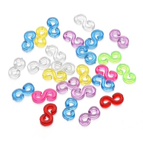 Bkemkri 500 Stück S Clips Bunt Loom Bänder Zubehör, S-Förmige Farbige Elastische Bandschnallen, Verschlüsse Clips, Plastik Gummibänder Clips, für den Anschluss von Loom Band Armbänder Schmuck Zubehör Bkemkri 500 Stück S Clips Bunt Loom Bänder Zubehör, S-Förmige Farbige Elastische Bandschnallen, Verschlüsse Clips, Plastik Gummibänder Clips, für den Anschluss von Loom Band Armbänder Schmuck Zubehör von Bkemkri