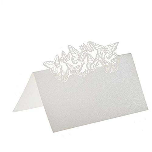 Tischkarten 100 stück Perlweiss Schmetterling Platzkarten für Hochzeiten Trauerfeiern Meetings Präsentationen 12 * 9cm Tischkarten 100 stück Perlweiss Schmetterling Platzkarten für Hochzeiten Trauerfeiern Meetings Präsentationen 12 * 9cm von Bkrdty