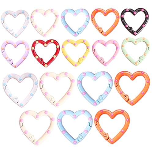17pcs Heart Carabiner, Metall Herzverschluss, Frühlingsringverschluss, farbenfrohe Mini -Carabiner -Clip für Taschen, Geldbörsengurt, Schmuckherstellung, DIY -Kunsthandwerk Schlüsselbund 17pcs Heart Carabiner, Metall Herzverschluss, Frühlingsringverschluss, farbenfrohe Mini -Carabiner -Clip für Taschen, Geldbörsengurt, Schmuckherstellung, DIY -Kunsthandwerk Schlüsselbund von Blablablalu