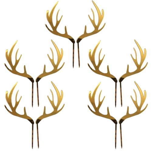 5pcs Hirschkuchen -Topper, Geweih Cupcake Topper, Weihnachtsdekorationen für Babyparty, Hochzeit, Jagd, Geburtstagsfeier. 5pcs Hirschkuchen -Topper, Geweih Cupcake Topper, Weihnachtsdekorationen für Babyparty, Hochzeit, Jagd, Geburtstagsfeier. von Blablablalu