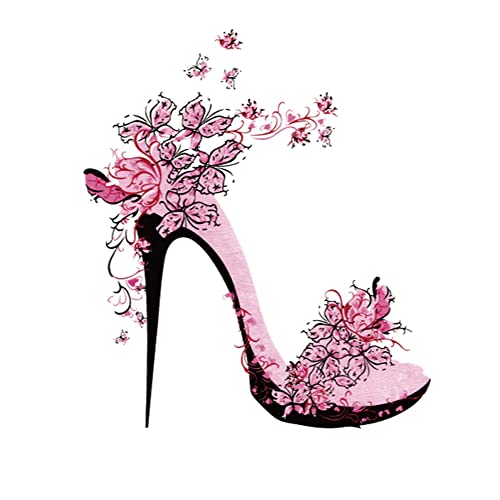 Goldkindzauber DIY Aufbuegler Patch Sticker Applikation High Heel Pumps Stöckelschuh Art Aufnaeher Kleidung Patches Zum Aufbügeln von BlackAmazement