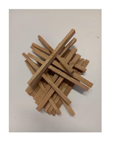 Bastelklötzchen Stäbchen Holzstäbchen 22 x 8 x160mm Eiche 160 Stück von BlackSellig