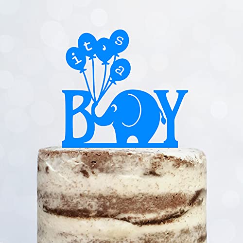 Cake Topper (It's a Boy) Junge Baby Party Shower Torte Kuchen Deko (Hellblau) von Blacked LaserTEC