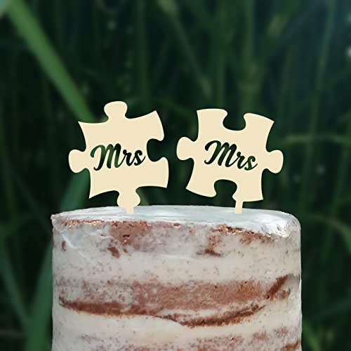 Cake Topper Puzzle, Mr & Mrs, Mr & Mr, Mrs & Mrs, Hochzeit, Verlobung, Acryl/Holz, Tortenstecker, Tortenfigur, Tortendeko, Hochzeitstorte, Herr und Frau, Tortenständer (Creme/Elfenbein, Mrs & Mrs) Cake Topper Puzzle, Mr & Mrs, Mr & Mr, Mrs & Mrs, Hochzeit, Verlobung, Acryl/Holz, Tortenstecker, Tortenfigur, Tortendeko, Hochzeitstorte, Herr und Frau, Tortenständer (Creme/Elfenbein, Mrs & Mrs) von Blacked LaserTEC