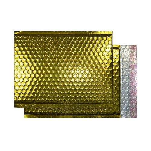 Blake Glamour Gold MBGOL450/10 Luftpolsterversandtaschen, C3 (450 x 324 mm), haftklebend, 70 Mikron g/m², goldfarbene Versandtaschen, für kleine Unternehmen, 10 Stück von Blake