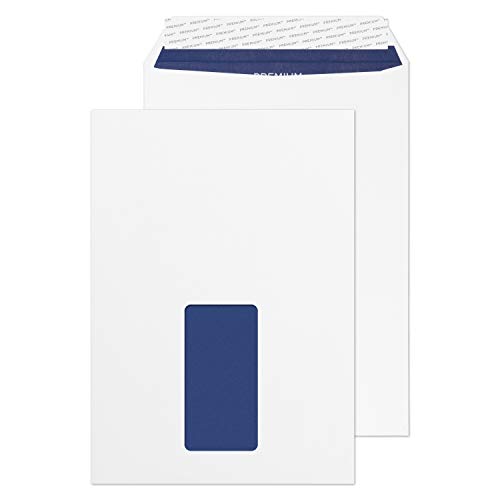 Blake Premium Pure RP83084 Versandtasche Haftklebung Mit Fenster Super-Weiß Velin C5 229 x 162 mm - 120g/m² | 500 Stück Blake Premium Pure RP83084 Versandtasche Haftklebung Mit Fenster Super-Weiß Velin C5 229 x 162 mm - 120g/m² | 500 Stück von Blake