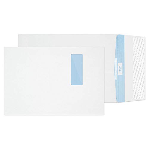 Blake Premium Secure TR9901 Reißfeste FAlten-Versandtasche Haftklebung Mit Fenster Weiß C4 324 x 229 mm 125g/m² | 100 Stück Blake Premium Secure TR9901 Reißfeste FAlten-Versandtasche Haftklebung Mit Fenster Weiß C4 324 x 229 mm 125g/m² | 100 Stück von Blake