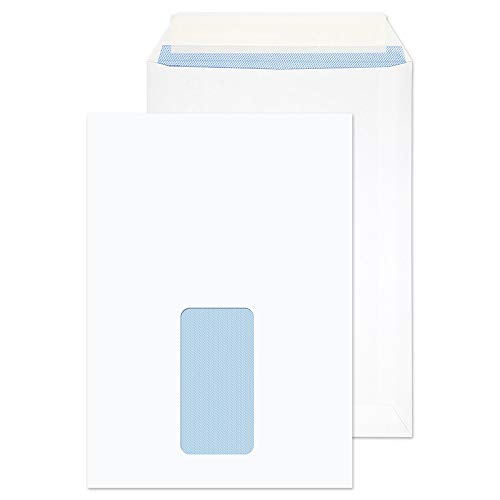Blake Purely Everyday 23084 Versandtasche Haftklebung Mit Fenster Weiß C5 229 x 162 mm - 100g/m² | 500 Stück von Blake