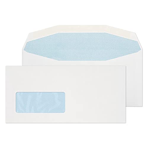 Blake Purely Everyday DL+ Versandtaschen, gummiert, 111 x 232 mm, 90 g/m², Weiß, 1000 Stück von Blake